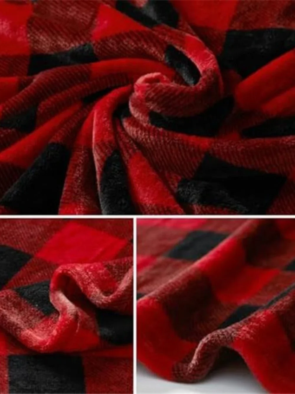 Buffalo Plaid Throw Blanket Fleece Soft Cozy Warm Lightweight Sofa Couch Bed